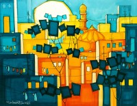 Salman Farooqi, 24 x 30 Inch, Acrylic on Canvas, Cityscape Painting, AC-SF-363